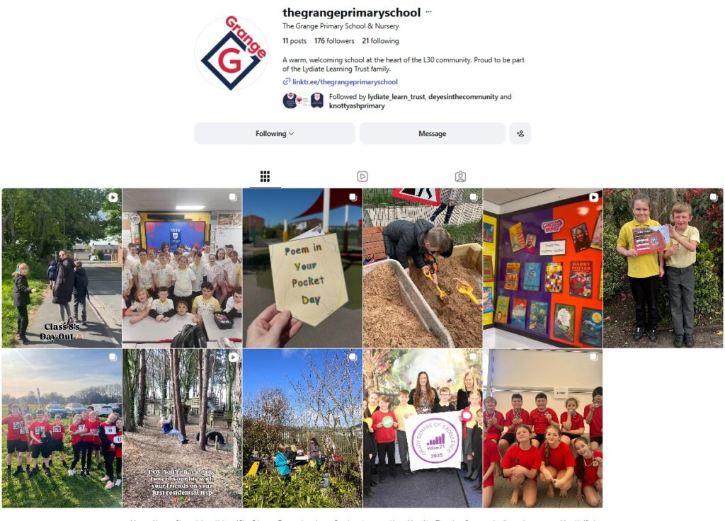 the grange instagram grid